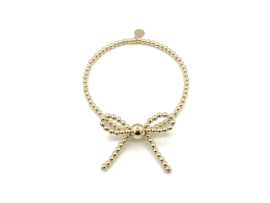 Armband Bow met strikje van real gold plated balletjes
