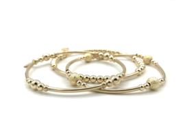 Armband Lotte met real gold plated balletjes en buisjes