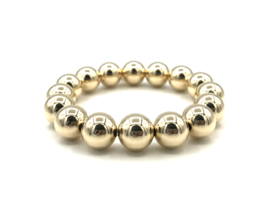 Armband met real gold plated balletjes 12 mm basis collectie