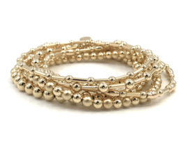 Armband Lilou met real gold plated staafjes en ovale balletjes