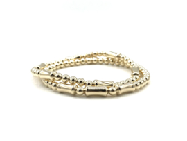 Armband Djenna met bamboe en real gold plated balletjes