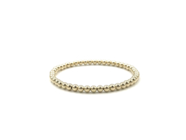 Armband basis met 3 mm real gold plated balletjes