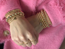 Armband Marije met grote en kleine real gold plated balletjes