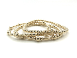 Armband Victoiria met haltertjes en real gold plated balletjes