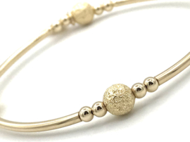 Armband Nora stardust met real gold plated balletjes en buisjes