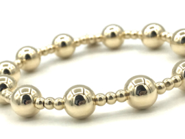 Armband Linsey met goudkleurige real gold plated balletjes