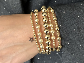 Armband Katie met diamant cut real gold plated balletjes