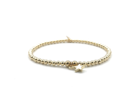 Armband sparkling Star met ster en real gold plated balletjes