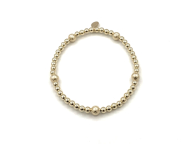 Armband Sharon met diamant cut real gold plated balletjes