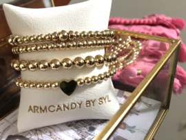 Armband Dunya met real gold plated balletjes en wieltjes