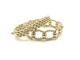 Armband Zehra IV met dubbele lagen real gold plated balletjes