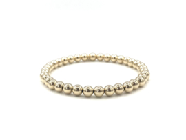 Armband met real gold plated balletjes 5 mm basis collectie