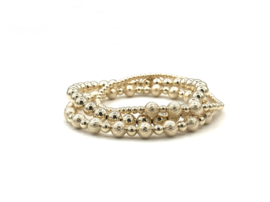 Armband Katie met diamant cut real gold plated balletjes