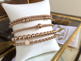 Armband Cataleya met kleine en grote rosé real gold plated balletjes