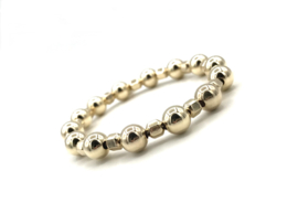 Armband Cleo big met ronde en facet real gold plated balletjes