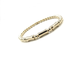 Armband Joycie met bamboe en real gold plated balletjes