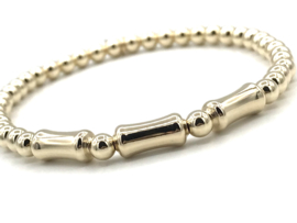 Armband Joycie met bamboe en real gold plated balletjes