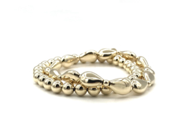 Armband Lente met strikjes en real gold plated balletjes