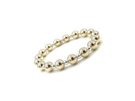 Armband Romaysa met Sterling zilveren en real gold plated balletjes