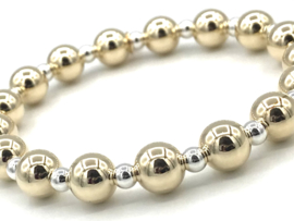 Armband Romaysa met Sterling zilveren en real gold plated balletjes