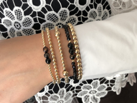 Armband Angelina met real gold plated balletjes