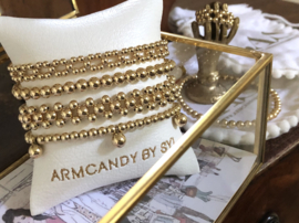 Armband Zehra III met dubbele lagen real gold plated balletjes