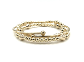 Armband  Soraya met kegels en real gold plated balletjes