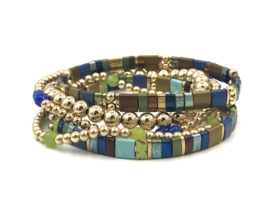 Armand Tila jungle met gold plated balletjes en edelsteen