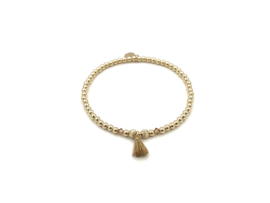Armband Fiona met real gold plated balletjes en Swarovski crystal