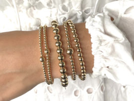 Armband Hammered big met real gold plated balletjes