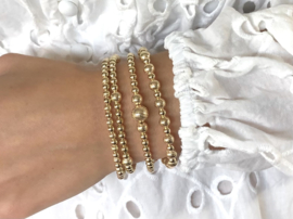 Armband Mayra met gestippelde real gold plated balletjes