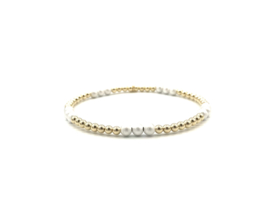 Armband Charissa met real gold plated balletjes en gesatineerd Sterling zilver