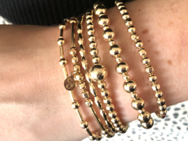 Armband Bibi met grote en kleine real gold plated balletjes