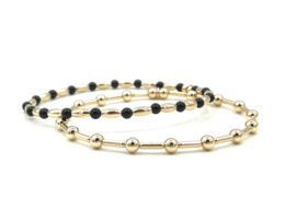 Armband Kelly met real gold plated staafjes en balletjes