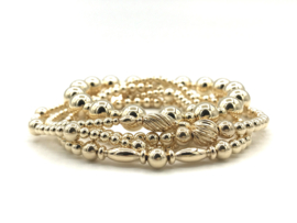 Armband Victoiria met haltertjes en real gold plated balletjes