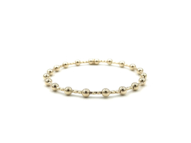 Armband Maysa met twisted tube en real gold plated balletjes