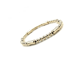 Armband Djenna met bamboe en real gold plated balletjes