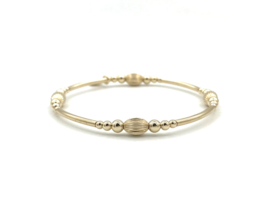 Armband Loïs met real gold plated balletjes en buisjes