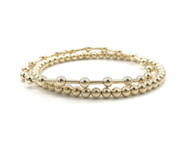 Armband Kelly met real gold plated staafjes en balletjes