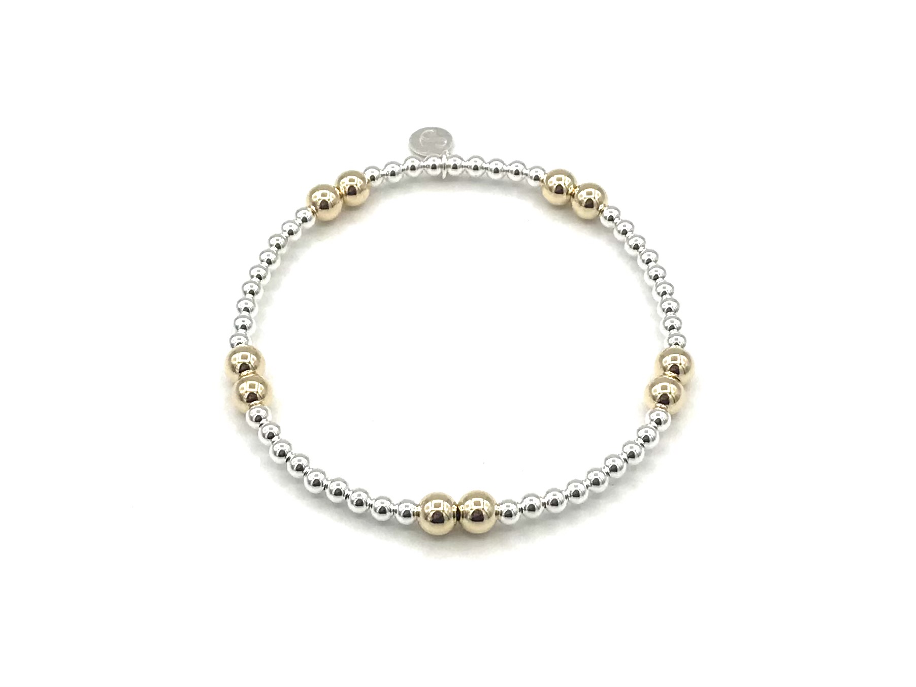 Armband Laurie met 925 Sterling zilveren- en real gold plated balletjes