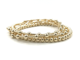 Armband Kelly met real gold plated staafjes en balletjes