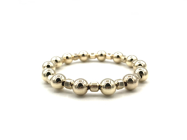Armband Cleo big met ronde en facet real gold plated balletjes