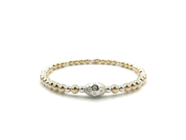 Armband Josephine met real gold plated en Sterling zilveren balletjes