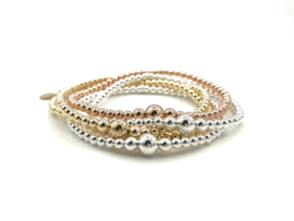 Armband Gigi rosé met rosé real gold plated bolletjes