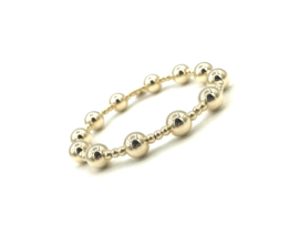 Armband Linsey met goudkleurige real gold plated balletjes