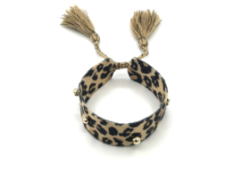 Armband Leopard met real gold plated balletjes