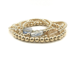 Armband Merle met Swarovski crystal en real gold plated balletjes