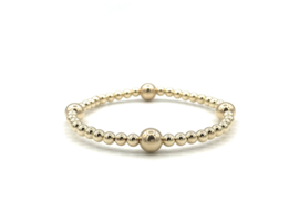 Armband Angelina met real gold plated balletjes