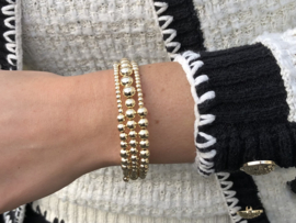 Armband Spiral met real gold plated bolletjes