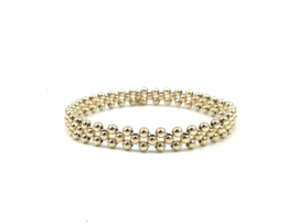 Armband Zehra VI met dubbele lagen real gold plated balletjes